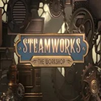 Steamworks The Workshop slot logo by Peter &amp; Sons at Ritzo Casino